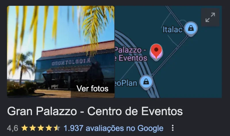 Gran Palazzo – Centro de Eventos no Google Maps